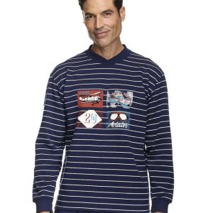 pijama hombre punto felpa con dibujos avión
