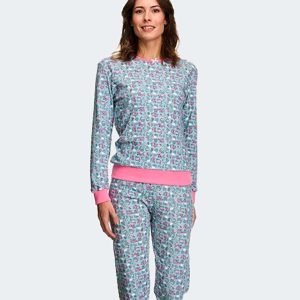 Pijama mujer punto felpa estampado en zebras y jirafas