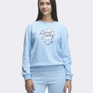 Pijama felpa gruesa de mujer punto ‘GOOD MORNING’