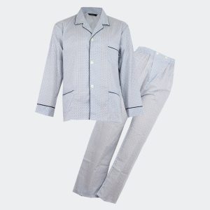 Pijama hombre tela abierto estampadito