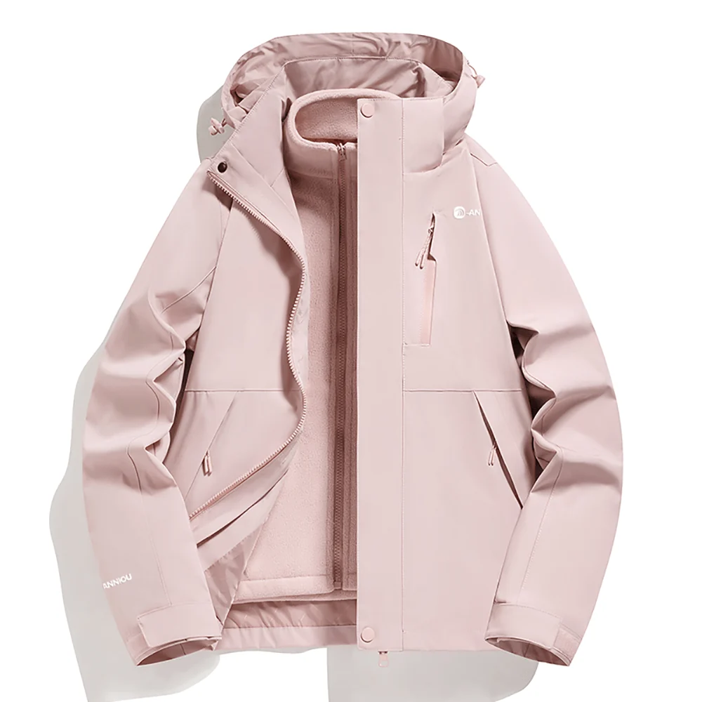 3-in-1 Removable Fleece Hiking Jacket - Imagen 9