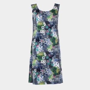 Playera mujer tirantes estampado ‘combinado abstracto’