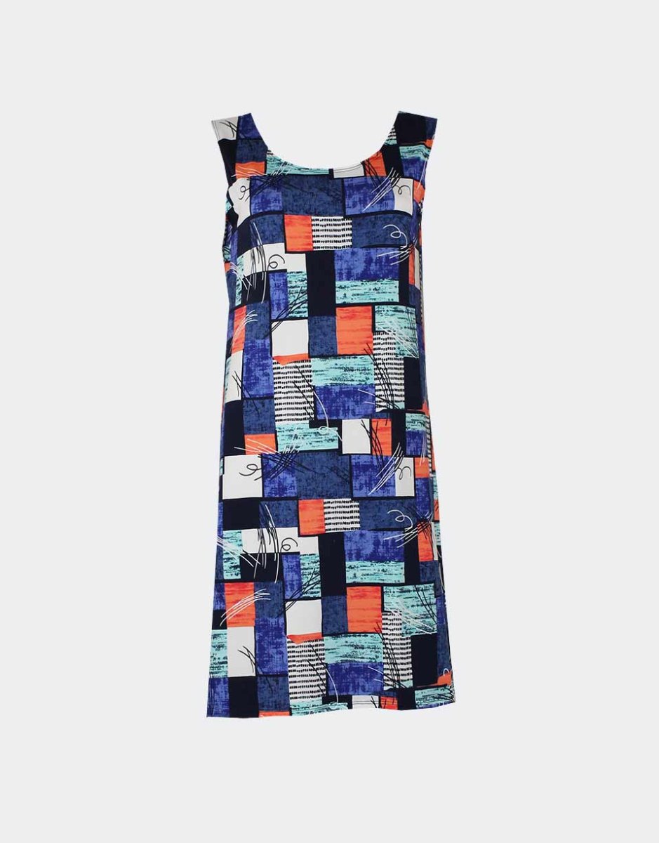 Playera mujer tirantes estampado ‘cuadros’ colores - Imagen 2
