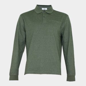 Polo de hombre punto fino con bolsillos y pequeño relieve