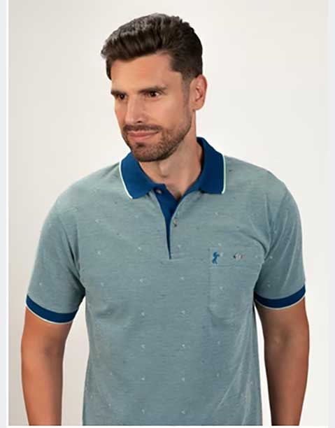 Polo hombre manga corta punto piqué vigoré con pequeña muestra ‘v’ - Imagen 2