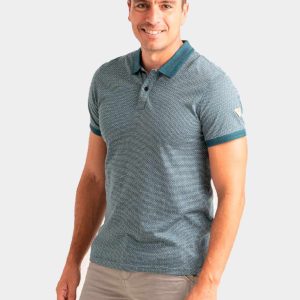 Polo hombre manga corta estampado ‘ladrillos’