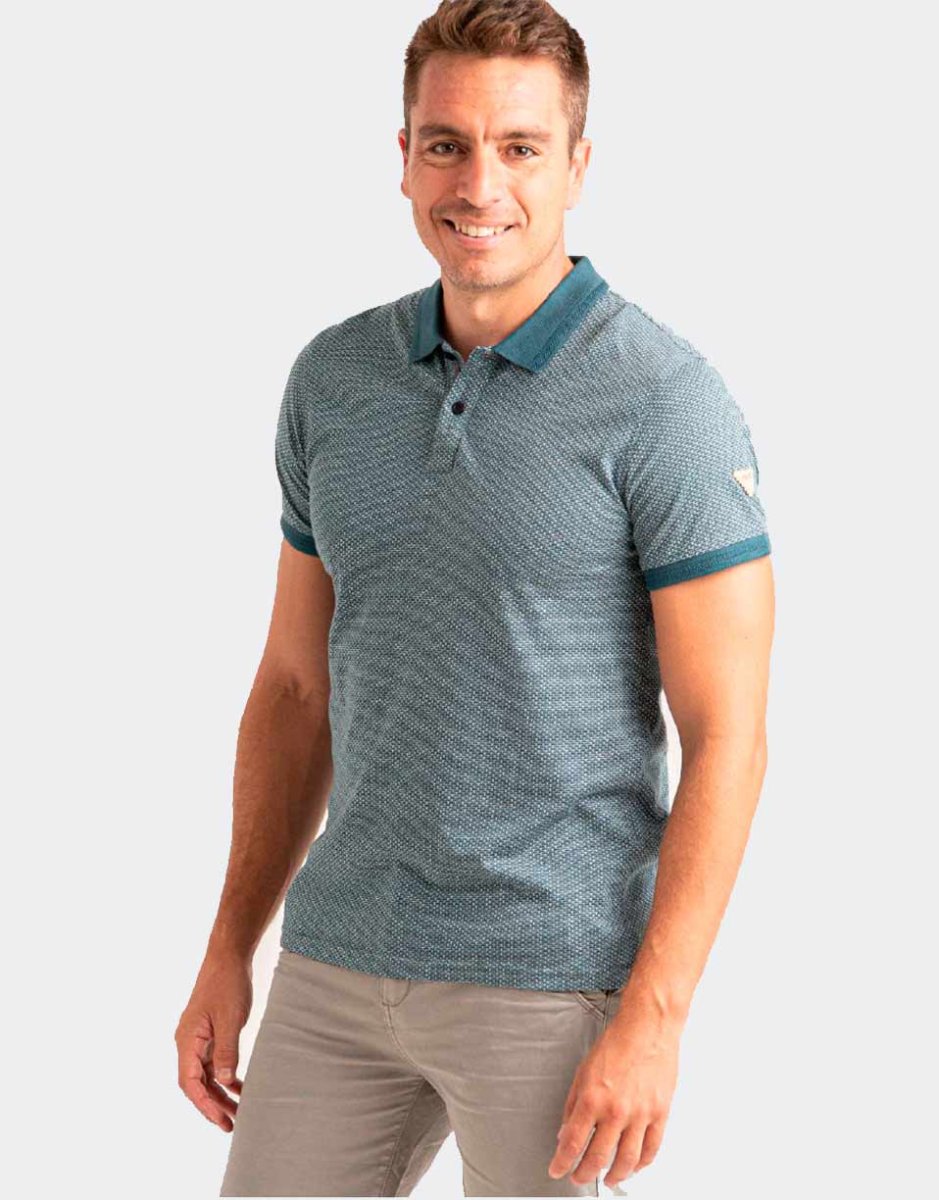 Polo hombre manga corta estampado ‘ladrillos’ - Imagen 2