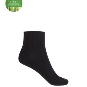 Calcetines de Bambú de Canalé Puño no Aprieta de Punto Blanco. 15528