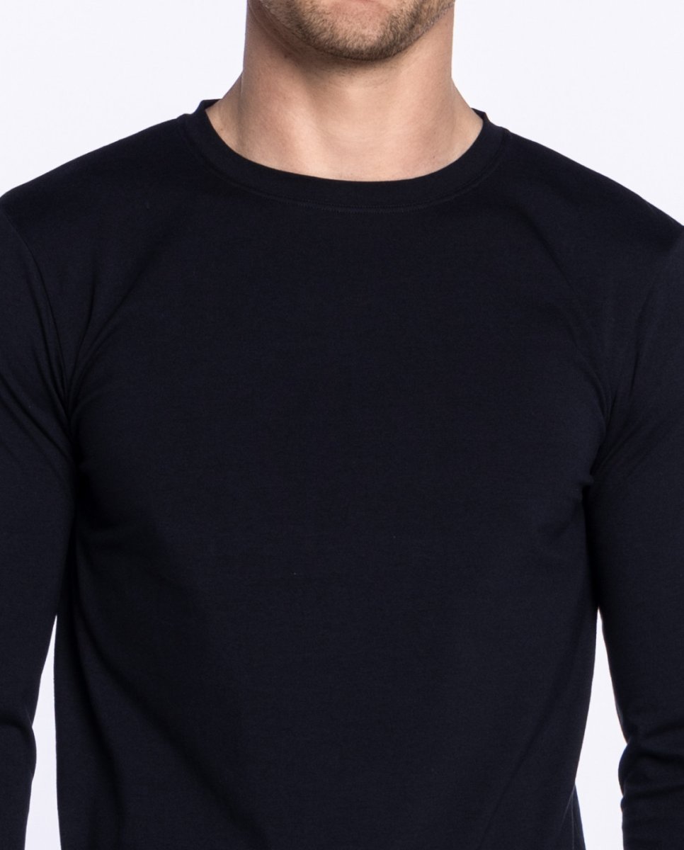 Camiseta Basix Manga Larga Punto Blanco. 53385 - Imagen 4