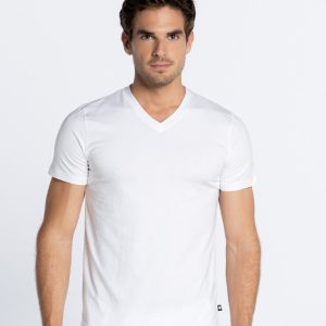 Camiseta Manga Corta, Basix, Punto Blanco. 53384-20