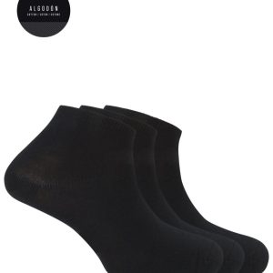 Pack de 3 Pares de Calcetines de Algodón Lisos Basix de Punto Blanco. 74940