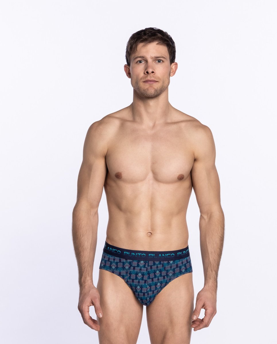 Slip Microfibra Punto Blanco Allure Azul - Imagen 5
