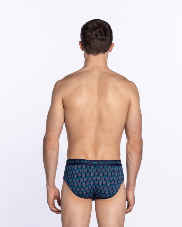 Slip Microfibra Punto Blanco Allure Azul - Imagen 4