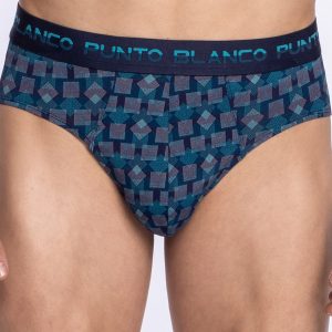 Slip Microfibra Punto Blanco Allure Azul