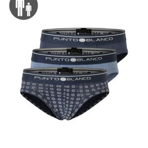 Pack 3 Slips de Algodón Elástico Hombre Punto Blanco Basix 53489