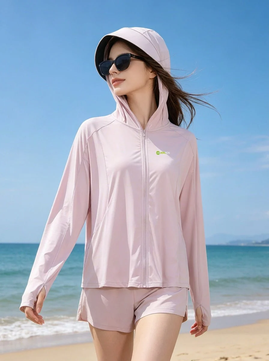Black Coated Cape UV Protection Jacket - Imagen 9