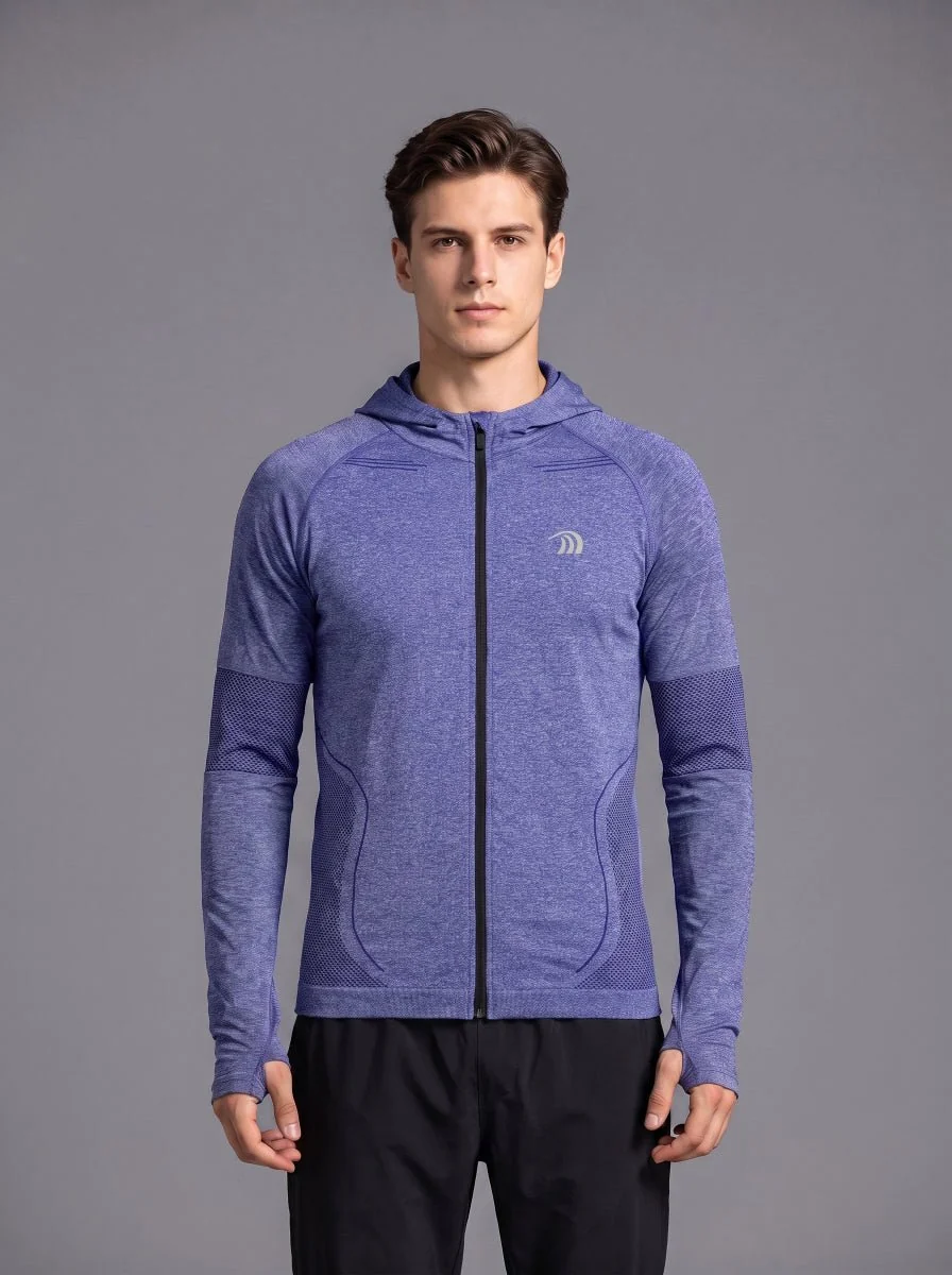 Men’s Seamless Hooded Athletic Jacket - Imagen 5