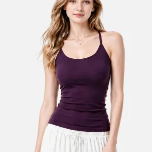 Ribbed Spaghetti Strap Bra Tank