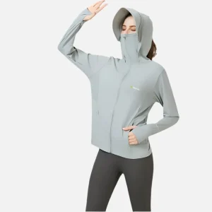 Raw Yarn Hooded Sun Protection Jacket