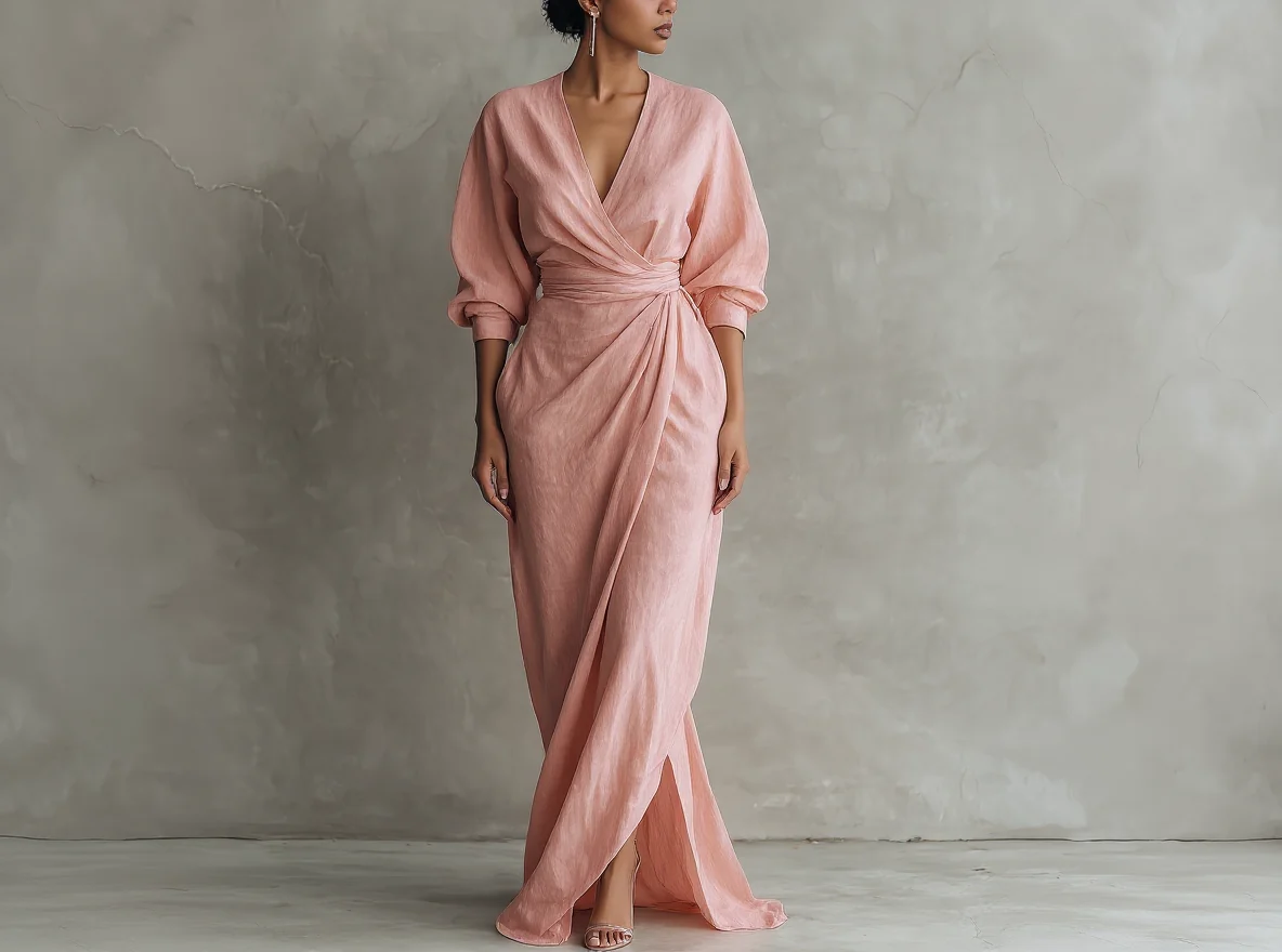 Rosa - Vestido Maxi Minimalista - Imagen 7