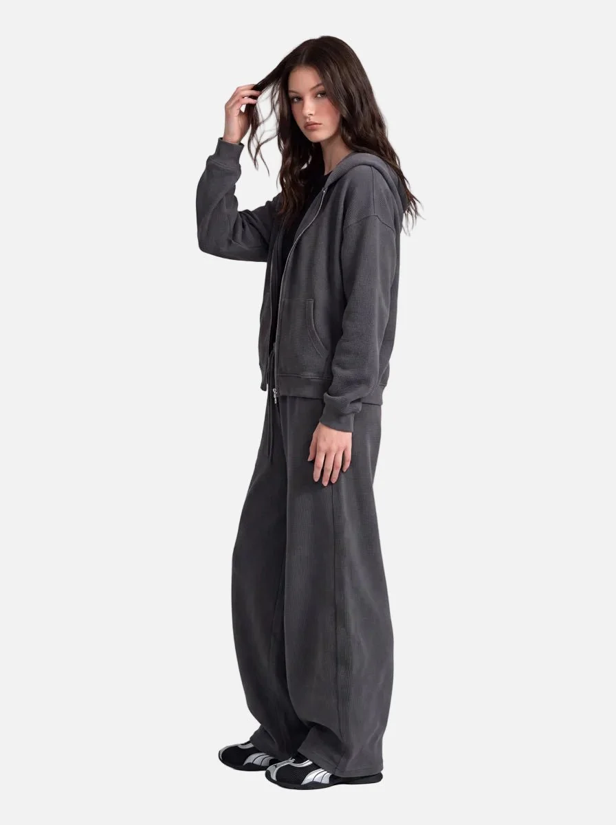 Waffle Zip-Up Hoodie - Imagen 4