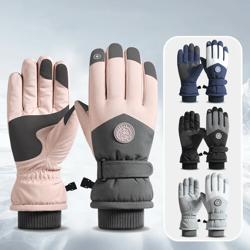 Women's Fleece Waterproof Thermal Ski Gloves - Imagen 8