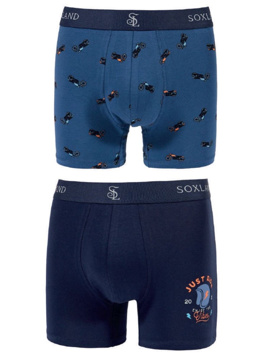 Pack 2 Bóxers Hombre Con Motos de Soxland. 0212450