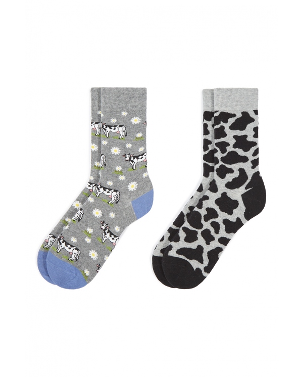 Pack 2 Pares Calcetines Animal Print. Soxland
