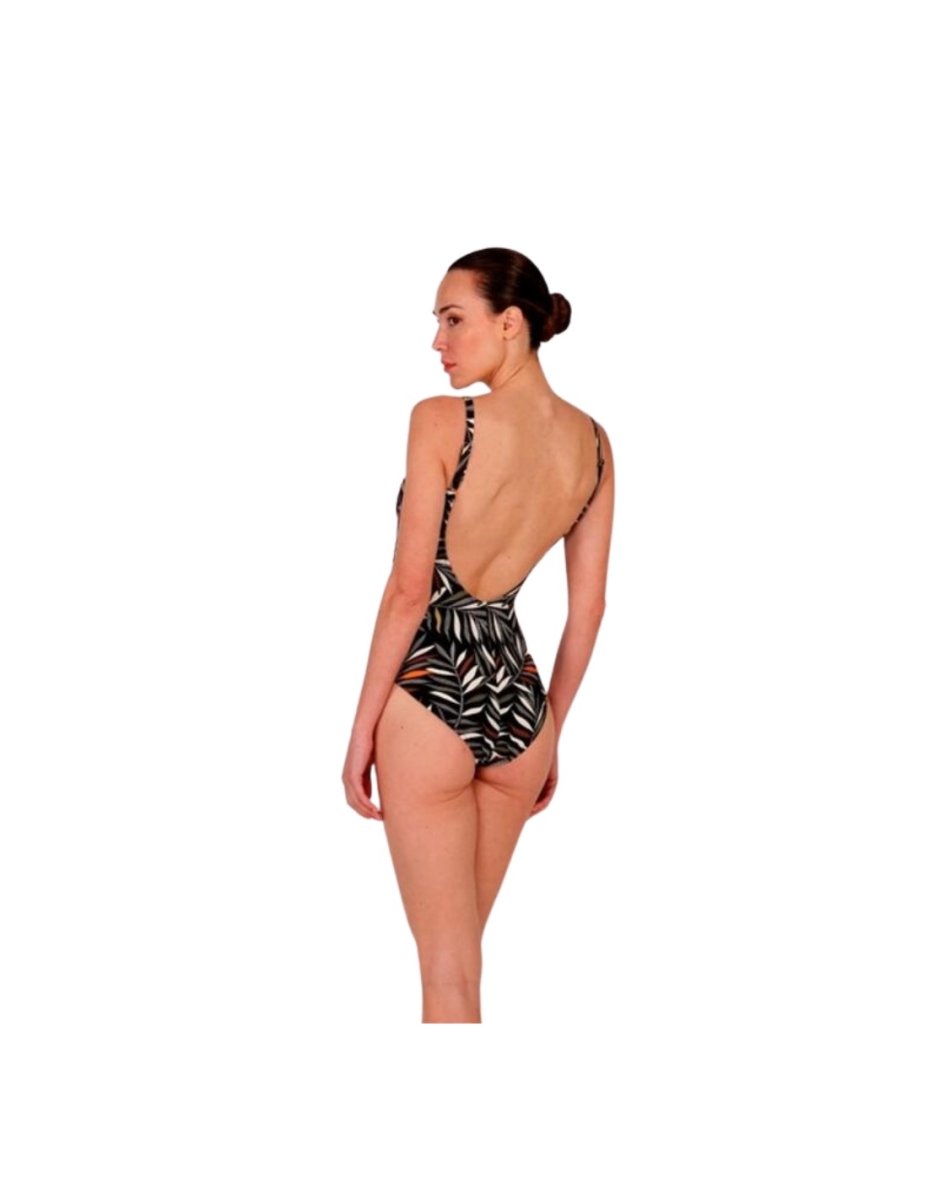 Bañador Tamouré Dolores Cortés: Estampado Tropical con Efecto Control Soft y Copa. 3453 B - Imagen 3