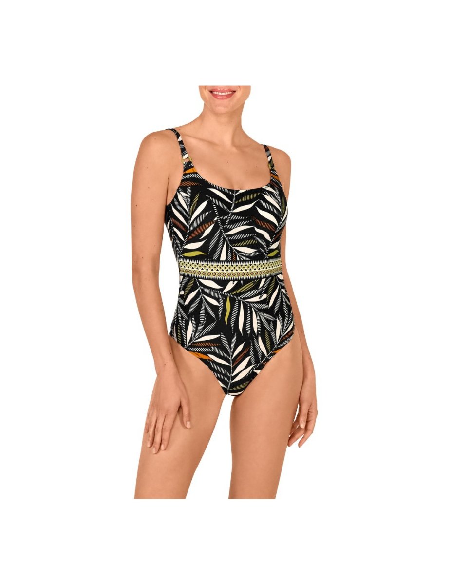 Bañador Tamouré Dolores Cortés: Estampado Tropical con Efecto Control Soft y Copa. 3453 B - Imagen 2