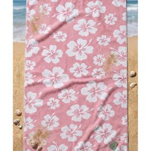 Toalla de Algodón Estampado Flores Ferre Textil (86 x 165 cm)