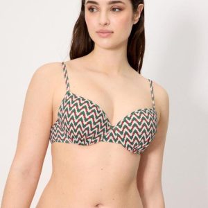 Sujetador de Bikini Copa C con Aro y Relleno Étnico Micropiqué Ysabel Mora 83328