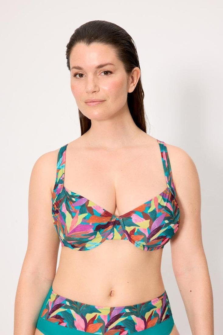 Top de Bikini Reductor Estampado Hojas con Aros – Referencia 83434 - Imagen 2