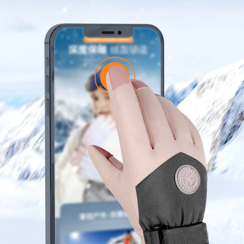 Women's Fleece Waterproof Thermal Ski Gloves - Imagen 6