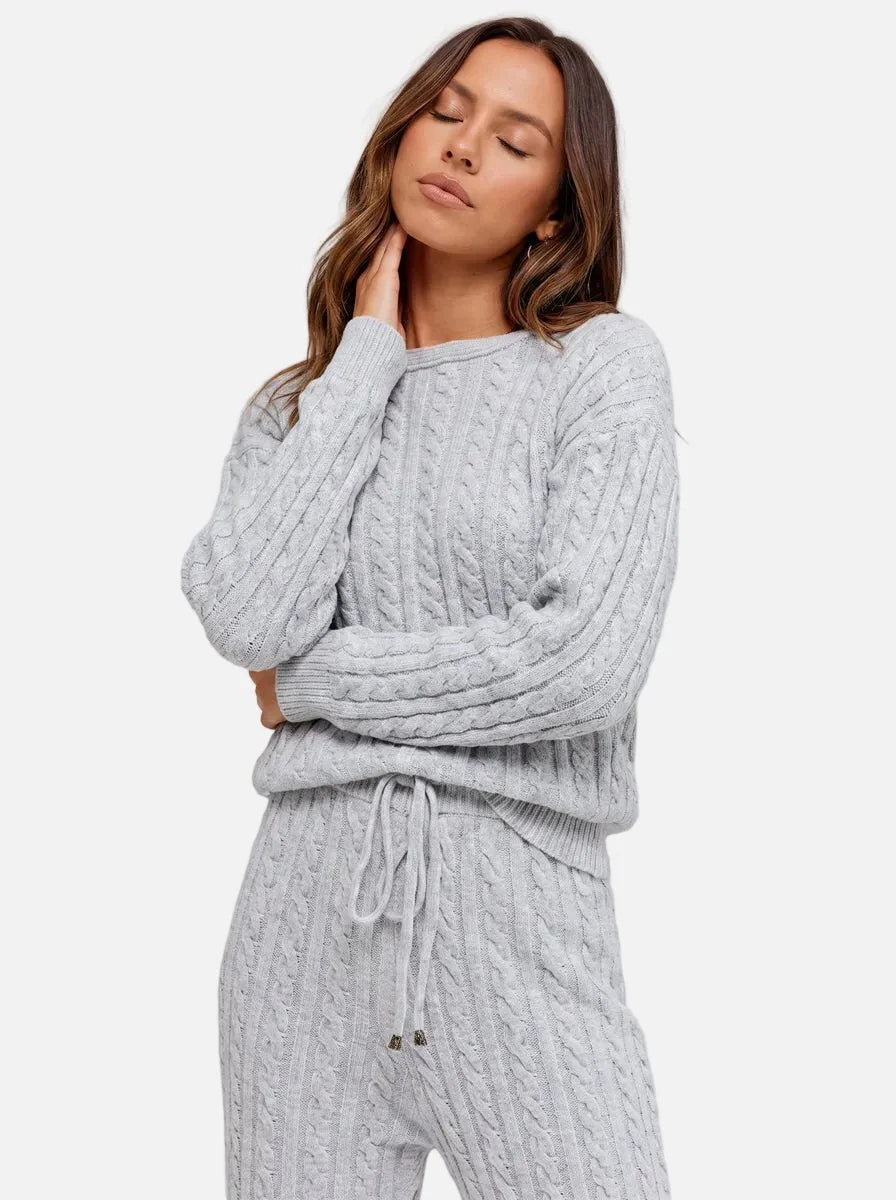 Cable Knit Sweater & Pants Set - Imagen 5