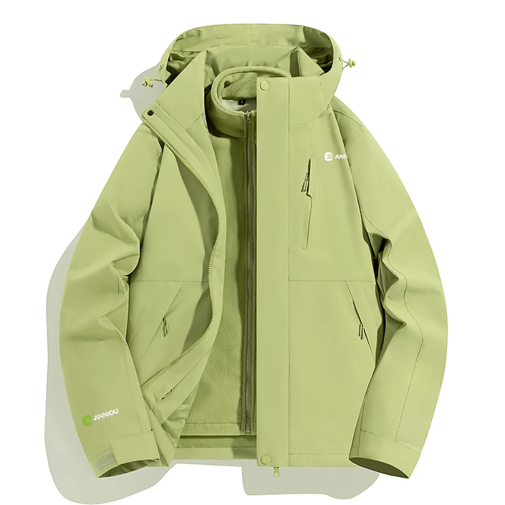 3-in-1 Removable Fleece Hiking Jacket - Imagen 8