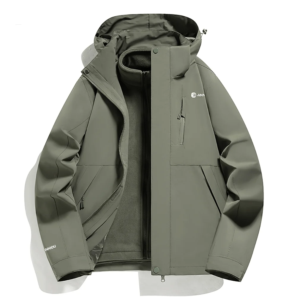 3-in-1 Removable Fleece Hiking Jacket - Imagen 7
