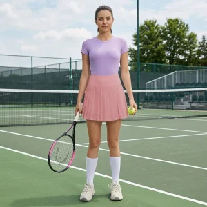 UPF 50+ Quick-Dry Pleated Tennis Skirt