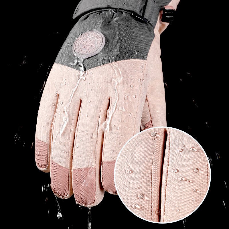 Women's Fleece Waterproof Thermal Ski Gloves - Imagen 7