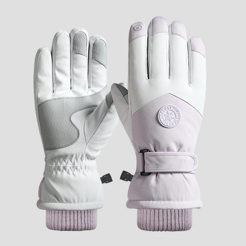 Women's Fleece Waterproof Thermal Ski Gloves