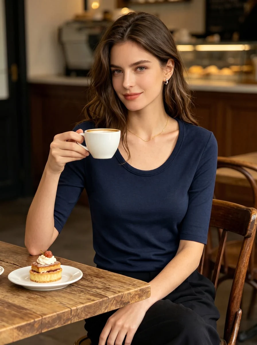 Wool Blend Mid-Sleeve Base Layer Top - Imagen 2