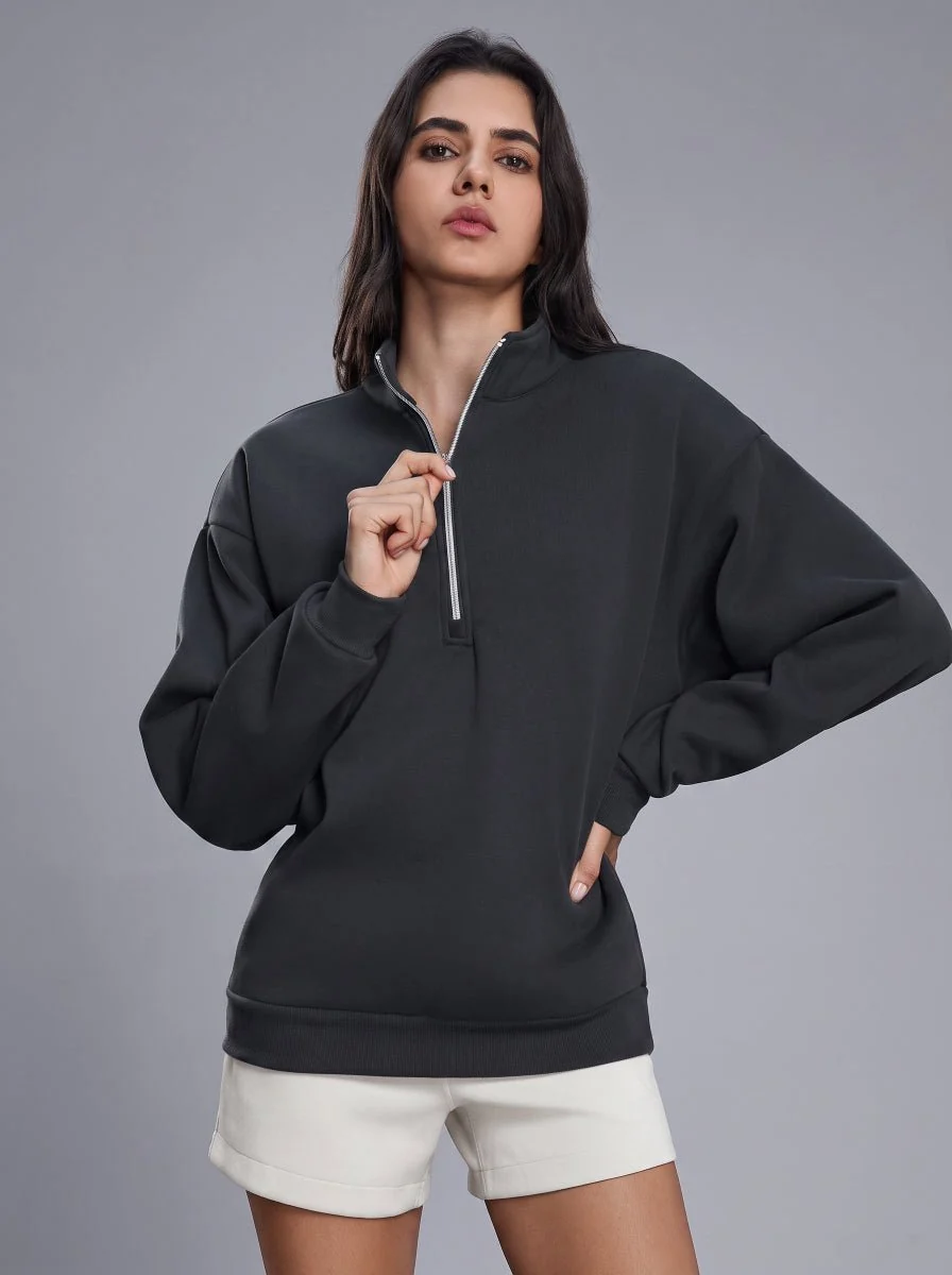 Fleece Lined Quarter Zip Pullover - Imagen 6
