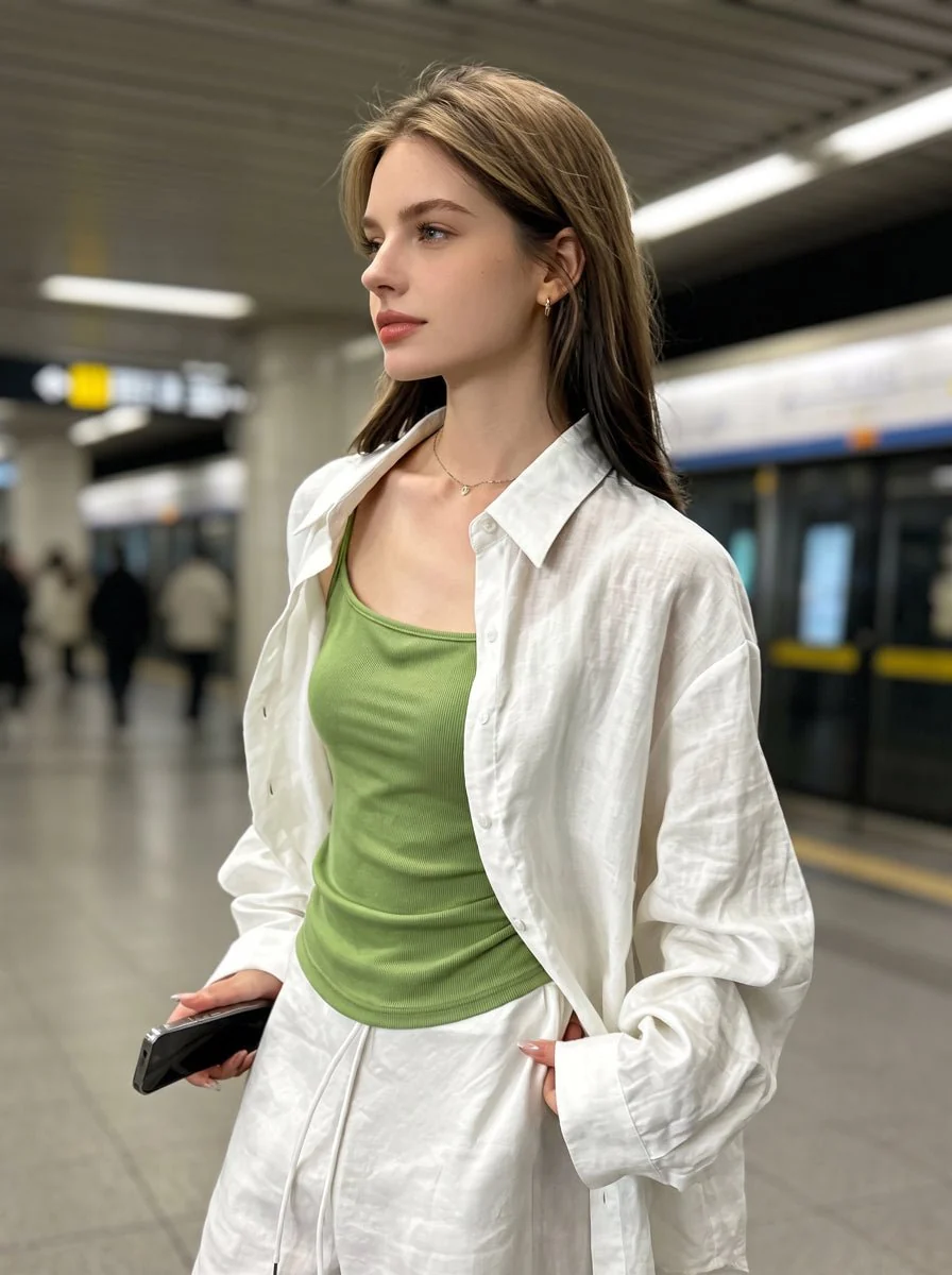 Tencel Linen Built-In Bra Camisole - Imagen 8