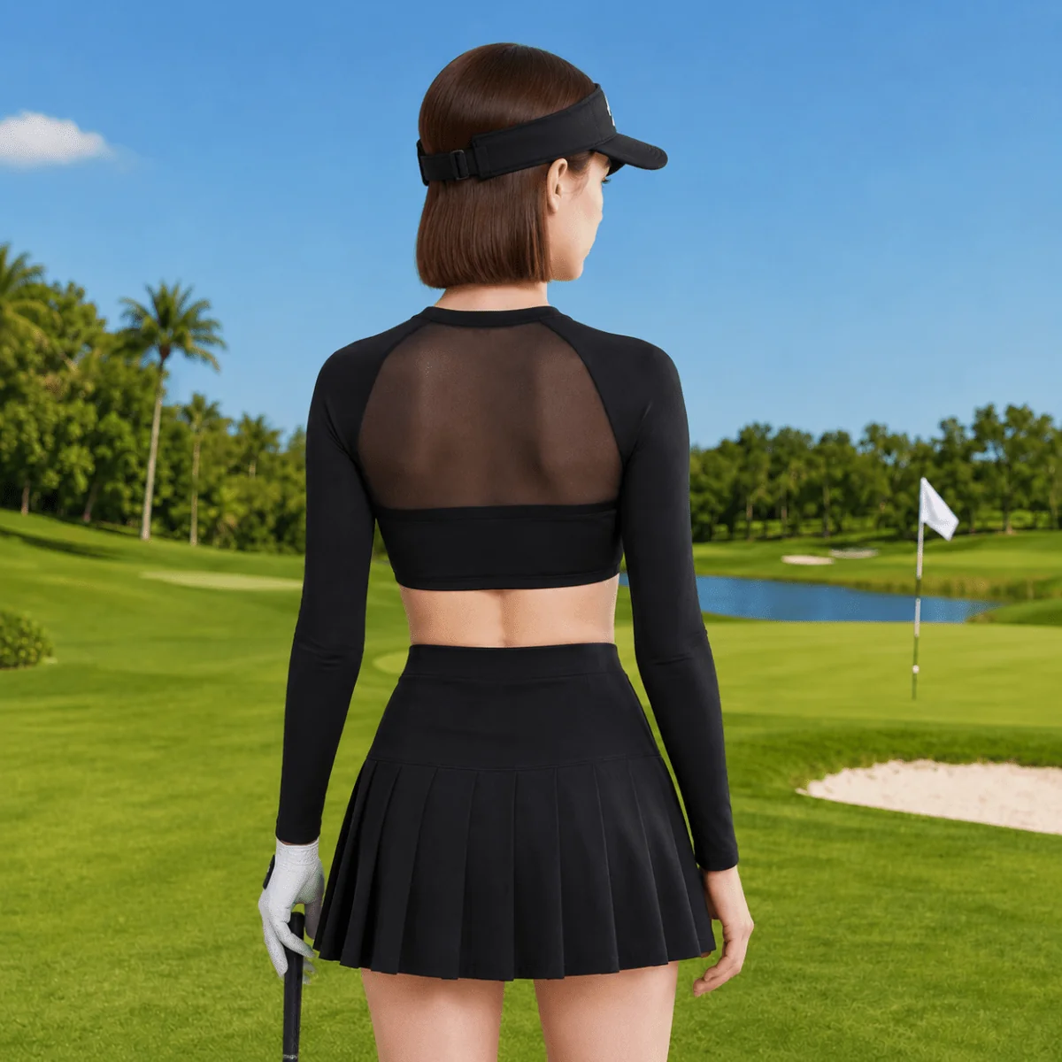 UPF 50+ Ice Silk Golf Mesh Shrug - Imagen 4