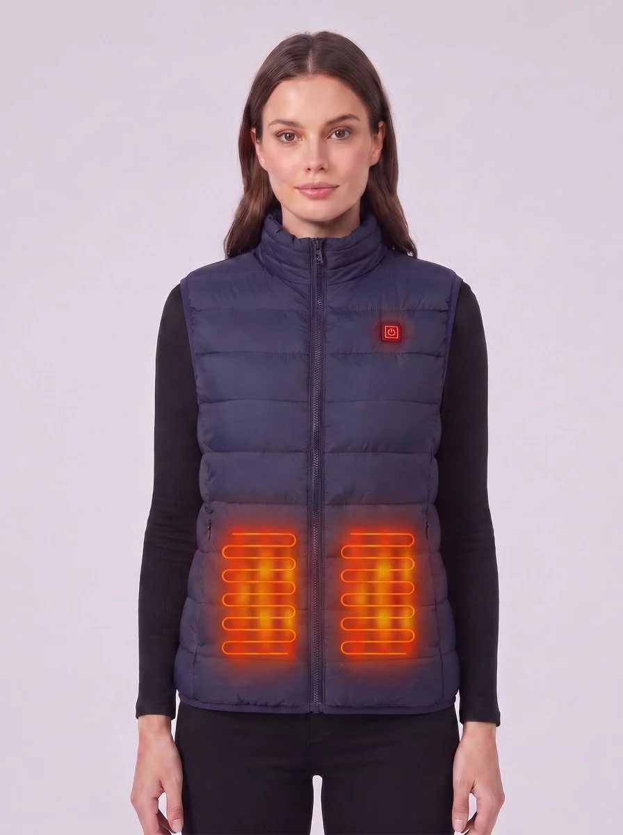 Women's Navy Heated Gilet - Imagen 7