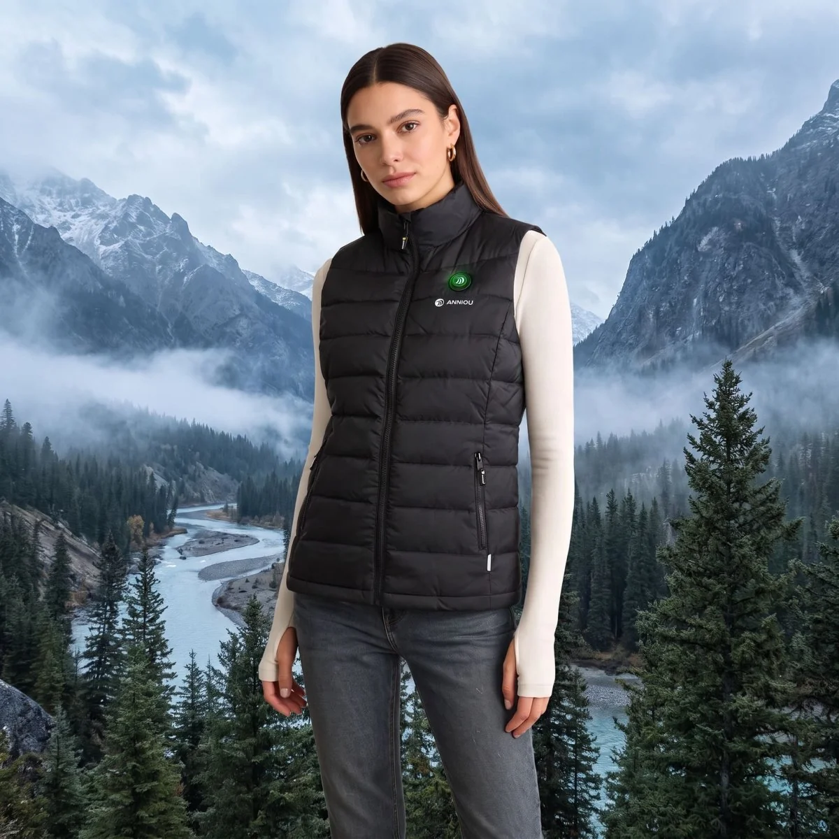 Women's Classic Duck Down Heated Gilet - Imagen 9