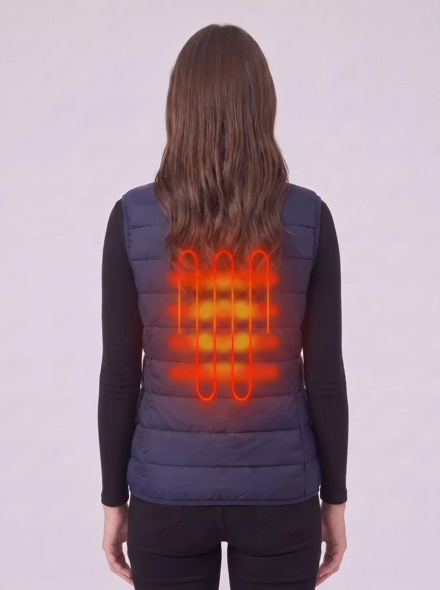 Women's Navy Heated Gilet - Imagen 8