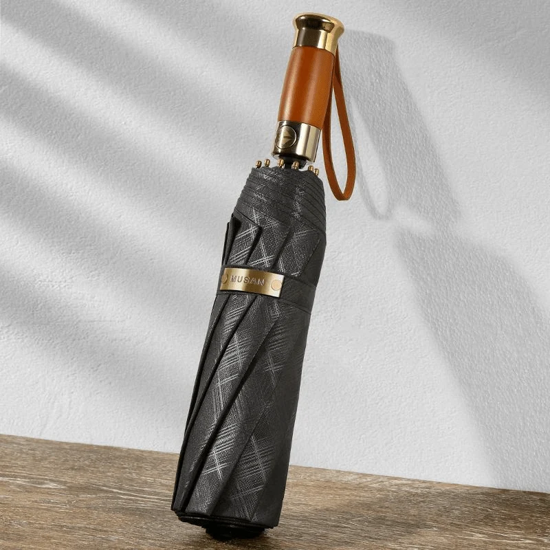 Wooden Handle Business Umbrella UPF 50+ - Imagen 3