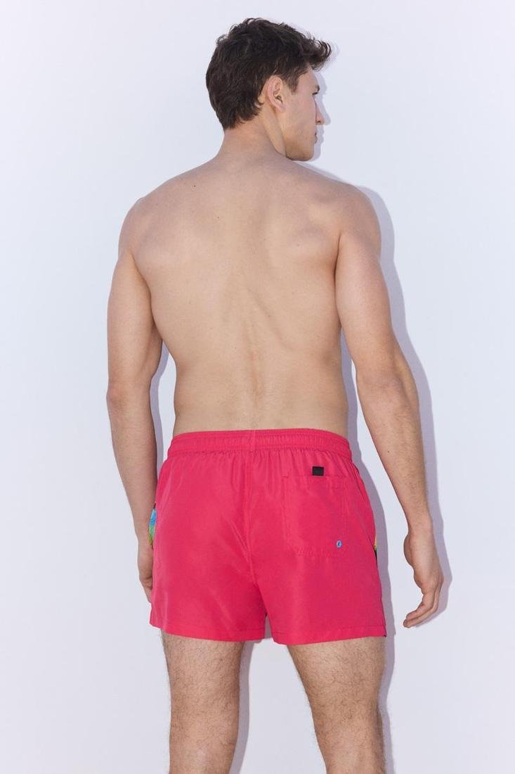 Bañador Corto Estampado Liso Rosa de Ysabel Mora. 90369 - Imagen 4