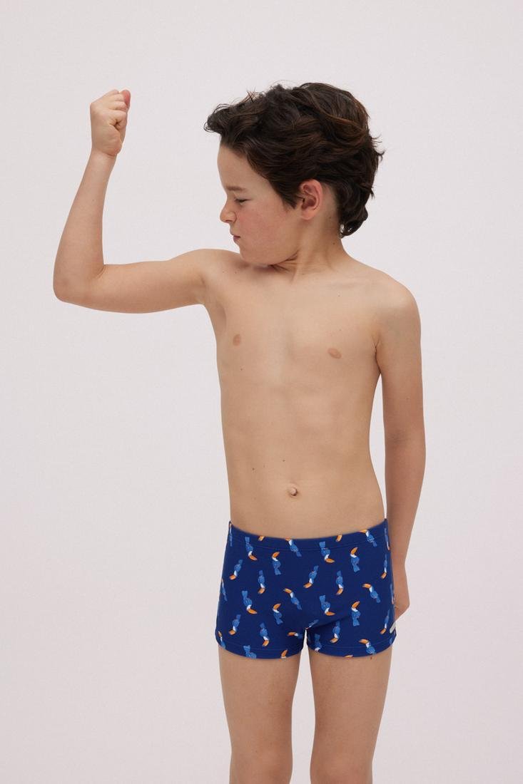 Bañador Bóxer Niño Azul Tucanes de Ysabel Mora. 93060